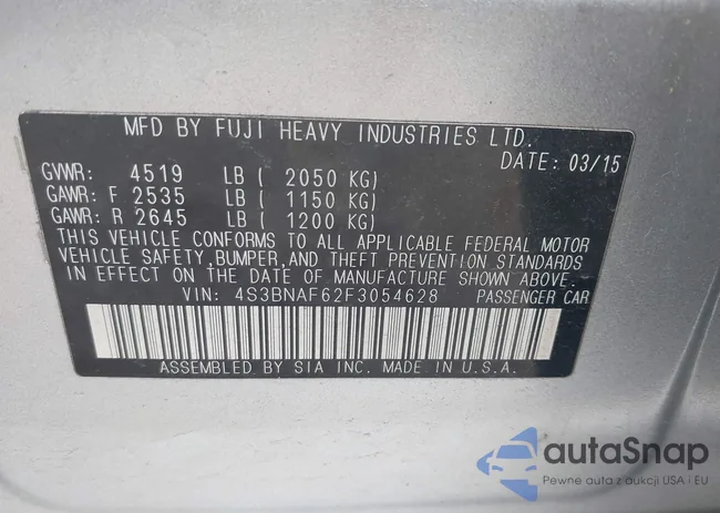 4S3BNAF62F3054628: 42240774