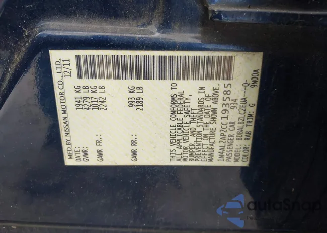 1N4AL2AP2CC193585: 42240195