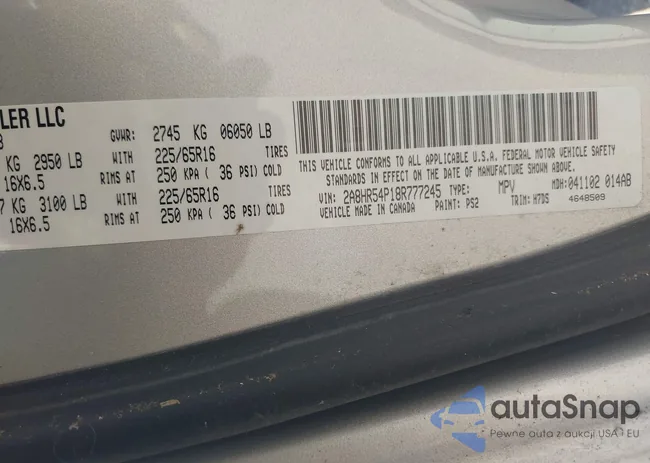 2A8HR54P18R777245: 42241365