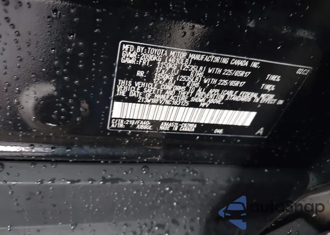 2T3W1RFV7NC183125: 42241554