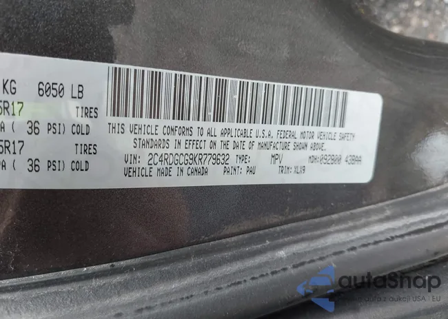 2C4RDGCG9KR779632: 42241592