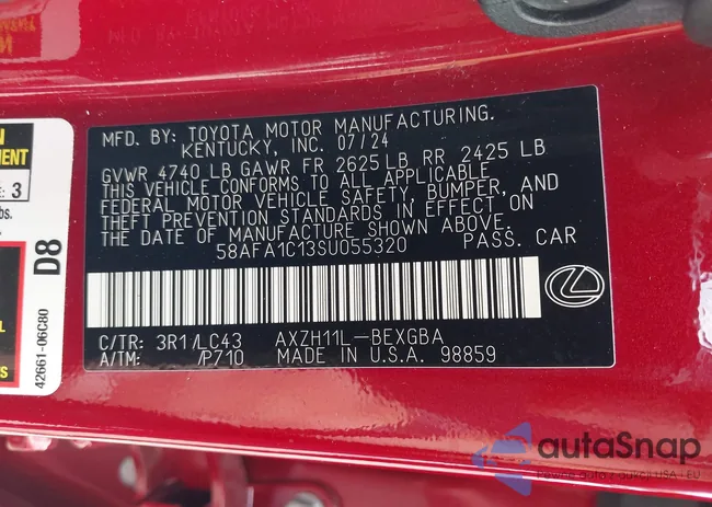 58AFA1C13SU055320: 42241594