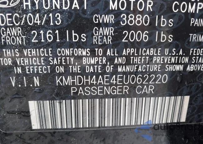 KMHDH4AE4EU062220: 42241648