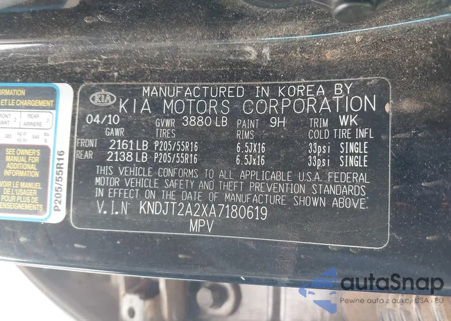 KNDJT2A2XA7180619: 42241674