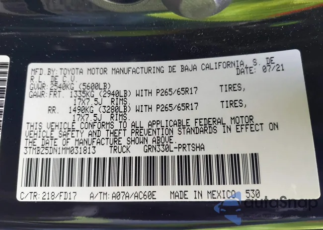 3TMBZ5DN1MM031813: 42241771