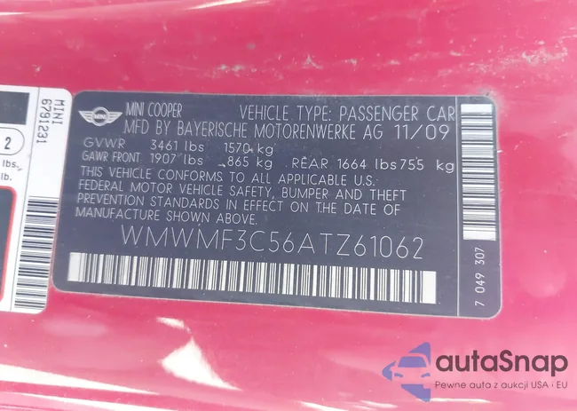 WMWMF3C56ATZ61062: 42241846