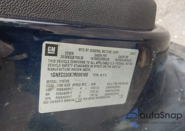 1GNEC030X7R390160: 42241910