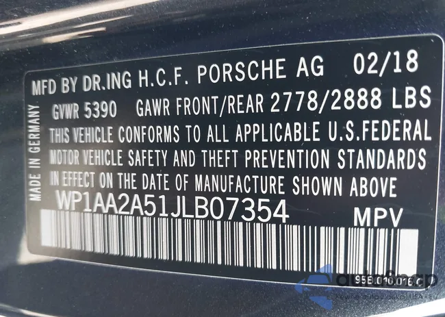 WP1AA2A51JLB07354: 42241026