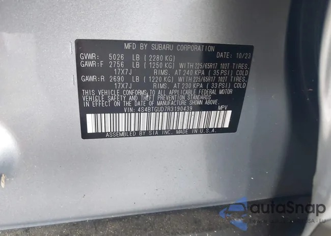 4S4BTGUD7R3190439: 42241103