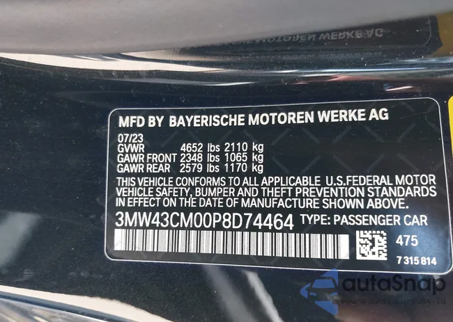 3MW43CM00P8D74464: 42242634