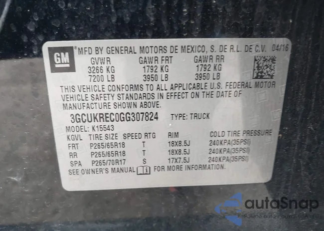 3GCUKREC0GG307824: 42242216