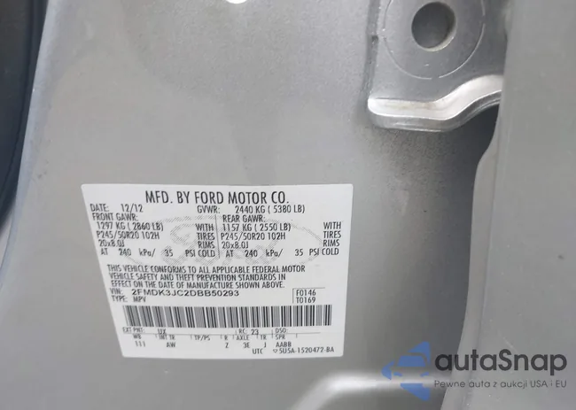 2FMDK3JC2DBB50293: 42242240