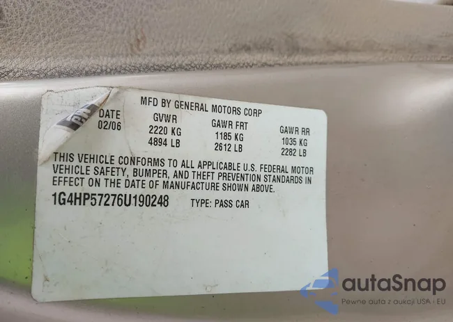 1G4HP57276U190248: 42242247