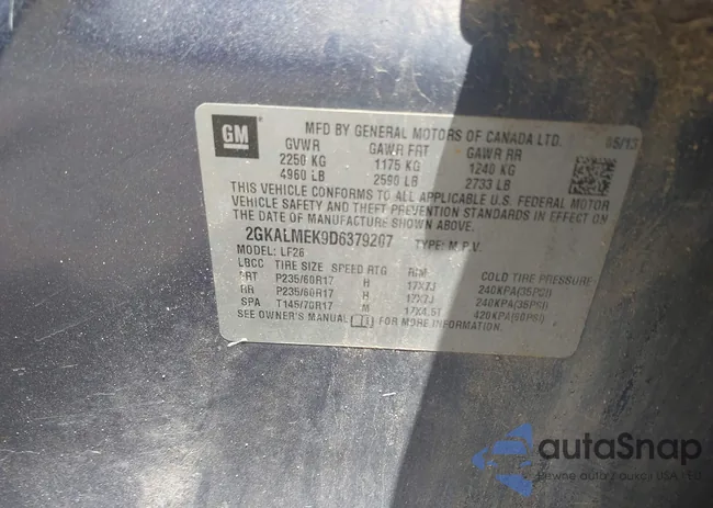 2GKALMEK9D6379207: 42242333