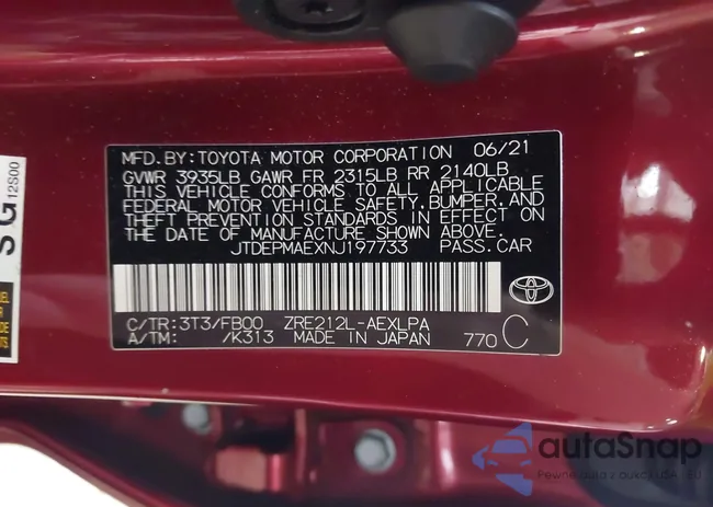 JTDEPMAEXNJ197733: 42243480