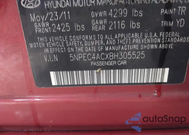 5NPEC4ACXBH305525: 42243553