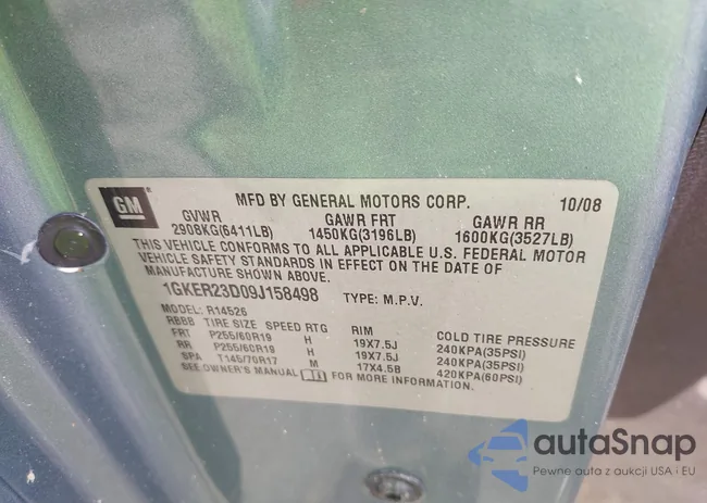 1GKER23D09J158498: 42243877