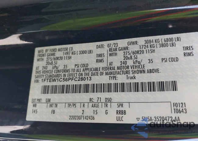 1FTEW1C56PFC28013: 42242994