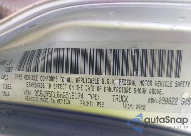 3C6UR5CL6HG519174: 42243020