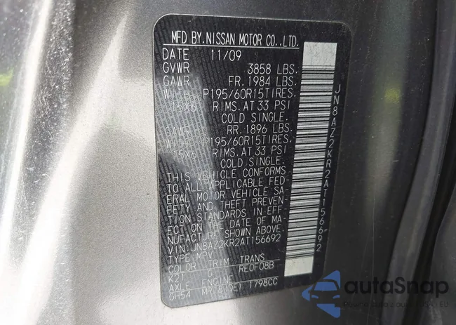 JN8AZ2KR2AT156692: 42243306