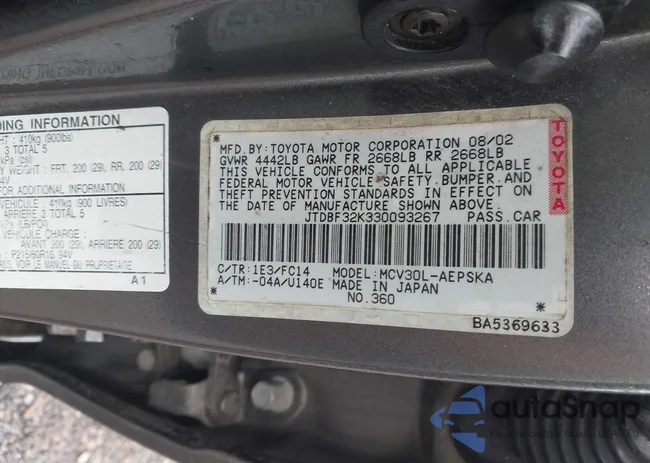 JTDBF32K330093267: 42244366