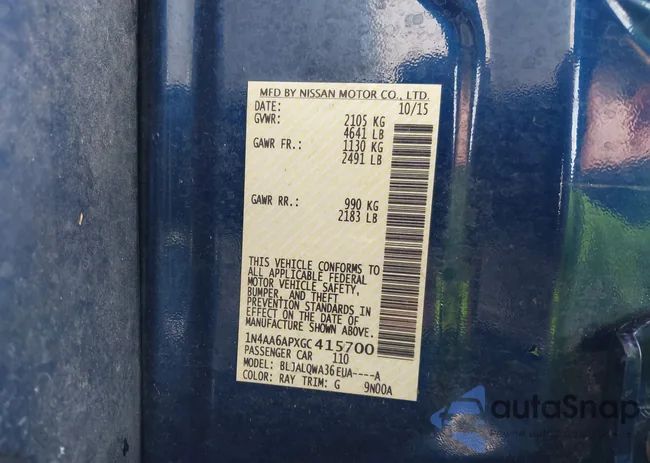 1N4AA6APXGC415700: 42244538