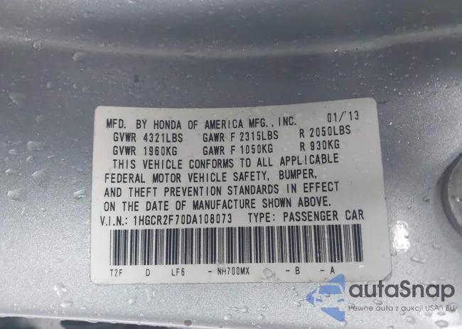 1HGCR2F70DA108073: 42244778