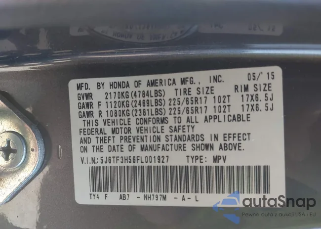 5J6TF3H56FL001927: 42244082