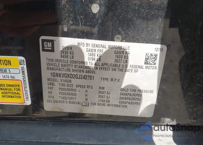 1GNKVGKD2GJ243761: 42244138