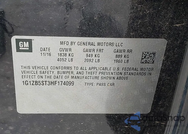 1G1ZB5ST3HF174099: 42245349