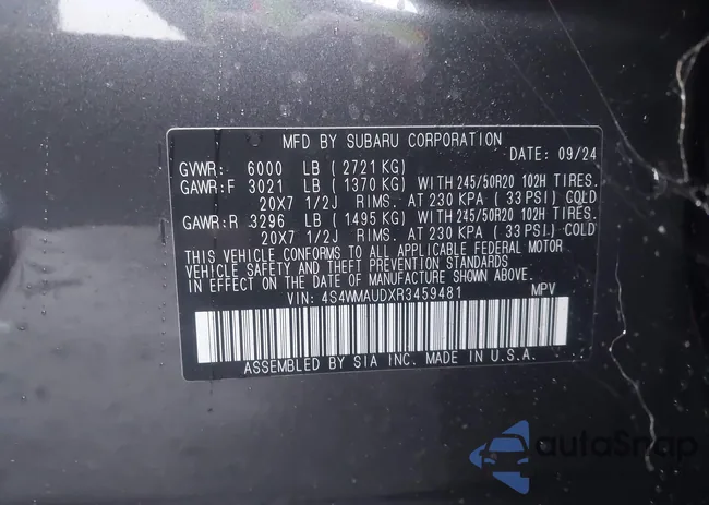 4S4WMAUDXR3459481: 42245361