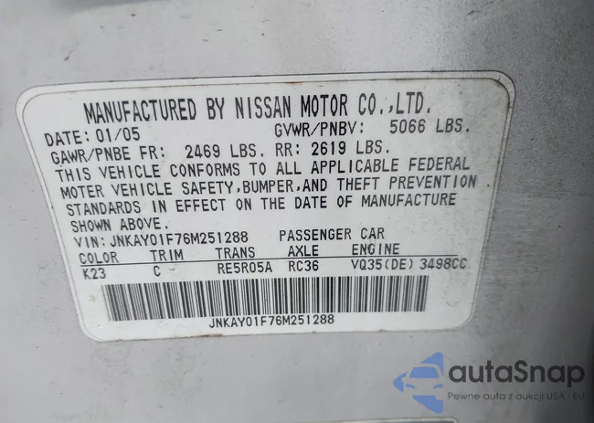 JNKAY01F76M251288: 42245781