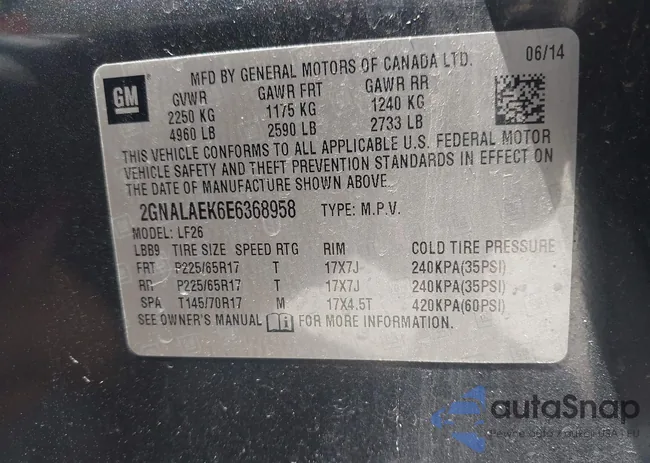 2GNALAEK6E6368958: 42245814