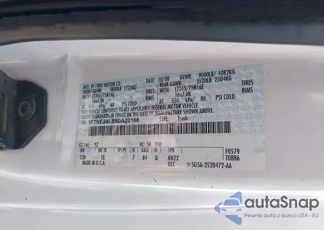 1FTNE24L89DA20168: 42245830