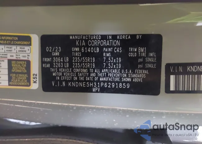 KNDNE5H31P6291859: 42244979