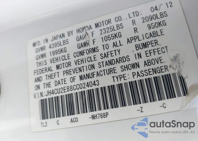 JH4CU2E88CC024043: 42245084