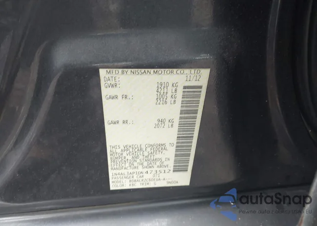 1N4AL3AP1DN473512: 42245232