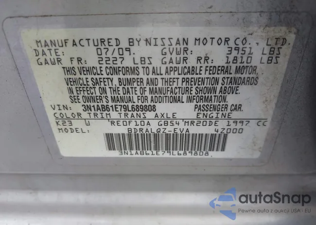 3N1AB61E79L689808: 42246347