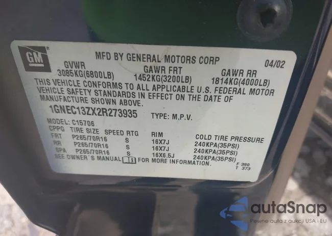 1GNEC13ZX2R273935: 42246472