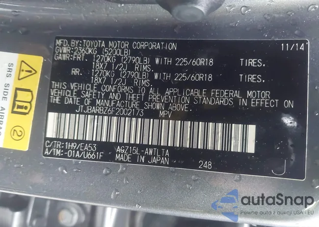 JTJBARBZ6F2002173: 42246925