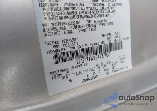 2FAFP71W96X127900: 42246927