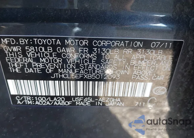 JTHCL5EFXB5012093: 42245962