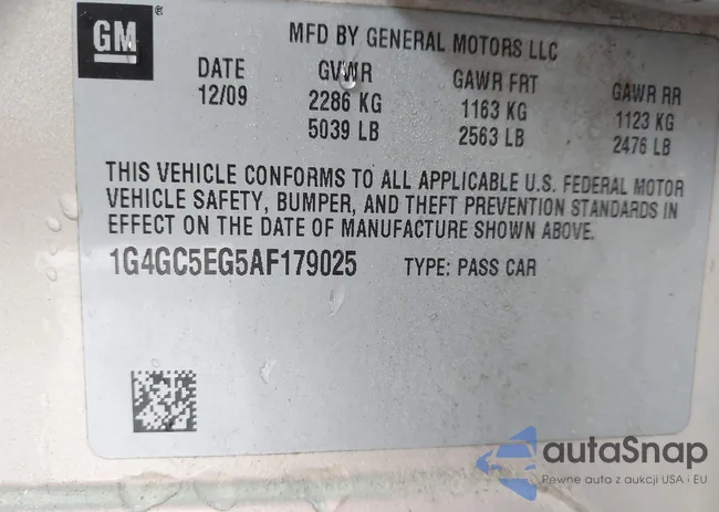 1G4GC5EG5AF179025: 42246072