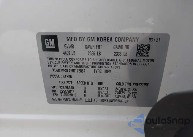 KL4MMESL4MB172854: 42246117