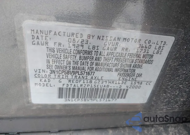 3N1CP5BV9PL571677: 42247459