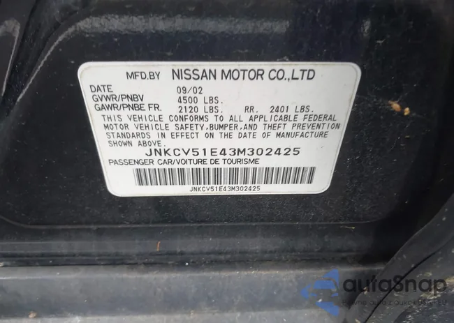 JNKCV51E43M302425: 42247577