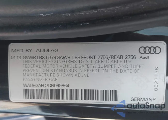 WAUHGAFC7DN099864: 42247631