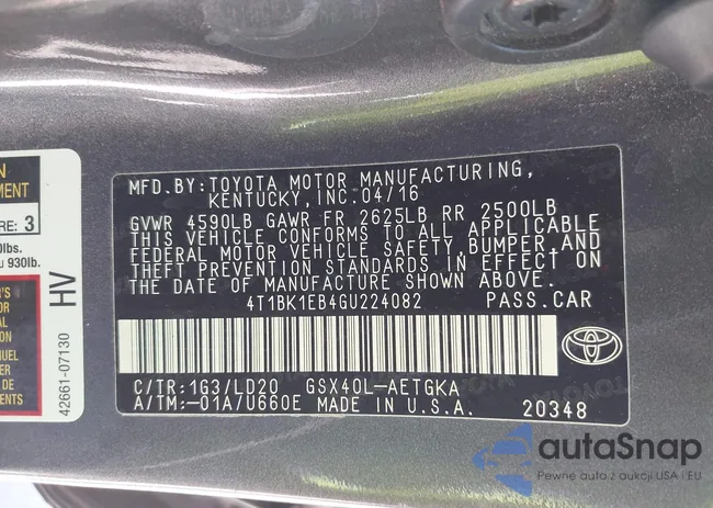 4T1BK1EB4GU224082: 42247760