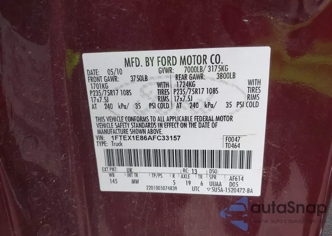 1FTEX1E86AFC33157: 42247028