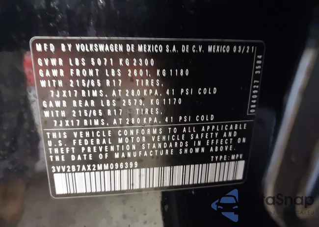 3VV2B7AX2MM096399: 42247061